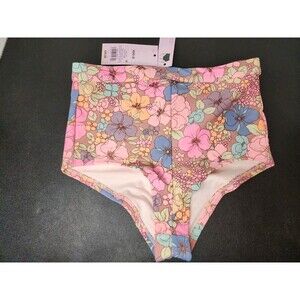 Womens Wild Fable High Waisted Cheeky Bikini Swim Bottom Size XSmall XS Flower